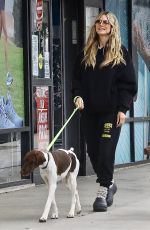 HEIDI KLUM and Tom Kaulitz Out for Lunch with Their Dogs at Joan
