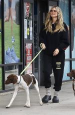 HEIDI KLUM and Tom Kaulitz Out for Lunch with Their Dogs at Joan