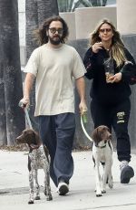 HEIDI KLUM and Tom Kaulitz Out for Lunch with Their Dogs at Joan
