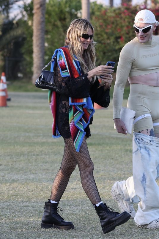 HEIDI KLUM Arrives at Coachella in Indio 04/14/2024