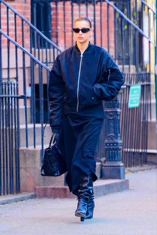 IRINA SHAYK Leaves a School Meeting in New York 04/08/2024