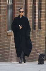 IRINA SHAYK Out with Her Dog in New York 04/04/2024