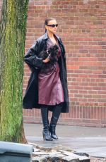 IRINA SHAYK Out with Her Dog in New York 04/20/2024