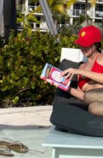IVA KOVACEVIC in a Red Bikini at a Luxury Hotel in South Beach 04/02/2024