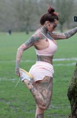 JEMMA LUCY Exercises in Hyde Park in London 04/11/2024