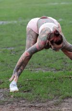 JEMMA LUCY Exercises in Hyde Park in London 04/11/2024