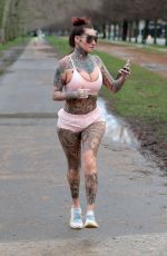 JEMMA LUCY Exercises in Hyde Park in London 04/11/2024