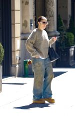 JENNIFER LOPEZ in a Baggy Jeans and Beige Sweater Out in New York 04/26/2024