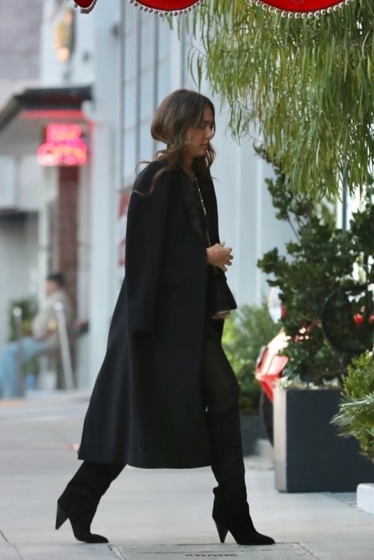 JESSICA ALBA Out for Dinner in West Hollywood 04/19/2024