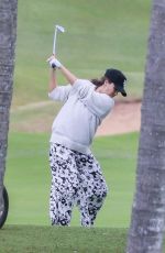 JESSICA ALBA Playing Golf on Vacation in Hawaii 04/01/2024