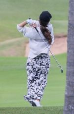 JESSICA ALBA Playing Golf on Vacation in Hawaii 04/01/2024