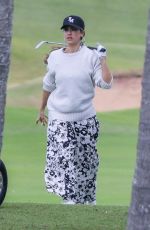 JESSICA ALBA Playing Golf on Vacation in Hawaii 04/01/2024