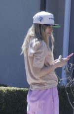 JESSICA HART Arrives at Her Home in Los Feliz 04/01/2024