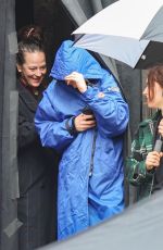 JESSIE BUCKLEY on the Set of Maggie Gyllenhaal