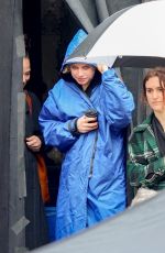 JESSIE BUCKLEY on the Set of Maggie Gyllenhaal