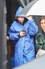JESSIE BUCKLEY on the Set of Maggie Gyllenhaal