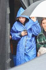 JESSIE BUCKLEY on the Set of Maggie Gyllenhaal