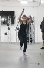 JOJO SIWA Practices for a Concert Alongside Her Dancers in Los Angeles 04/07/2024