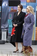JULIE DELPY and SURANNE JONES on the Set of New Netflix Drama The Choice in London 03/26/2024