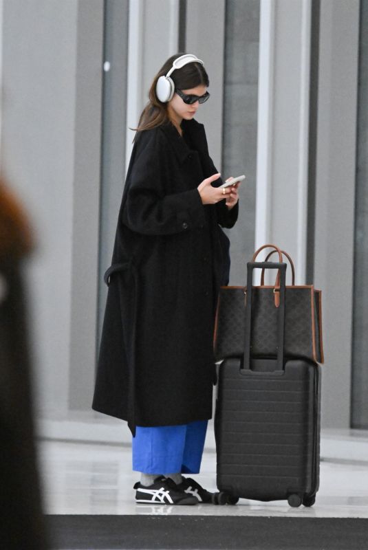 KAIA GERBER Arrives at an Airport in New York 04/03/2024