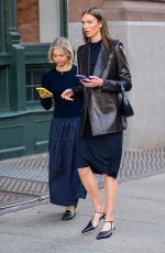 KARLIE KLOSS Heading to a Subway Station in New York 04/16/2024