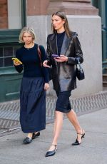 KARLIE KLOSS Heading to a Subway Station in New York 04/16/2024