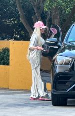 KAROL G Out in a Silver Jumpsuit in Miami 04/20/2024