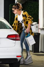 KATE BECKINSALE Leaves a Skin Care Clinic in Beverly Hills 04/16/2024