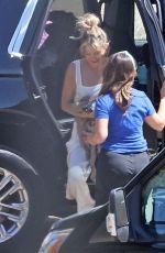 KATE HUDSON Arrives on the Set of Untitled Basketball Project in Los Angeles 04/25/2024