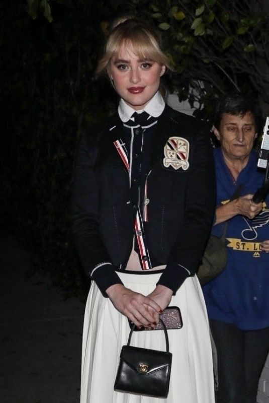 KATHRYN NEWTON Arrives at Hacks Party at Chateau Marmont in Los Angeles 04/24/2024