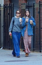 KATIE HOLMES and SURI CRUISE Out and About in New York 04/22/2024
