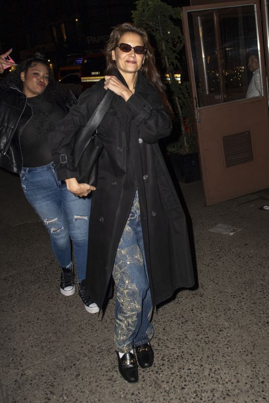 KATIE HOLMES Out for Dinner with a Friend in New York 04/18/2024