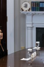 KIM KARDASHIAN Joins Kamala Harris to Discuss Criminal Justice Reform 04/25/2024