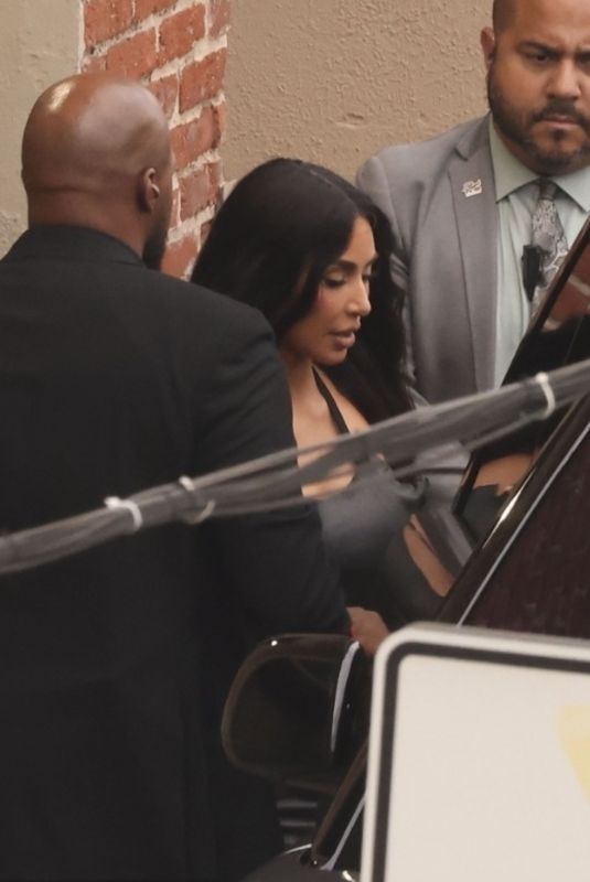 KIM KARDASHIAN Leaves Jimmy Kimmel Live! in Hollywood 04/22/2024