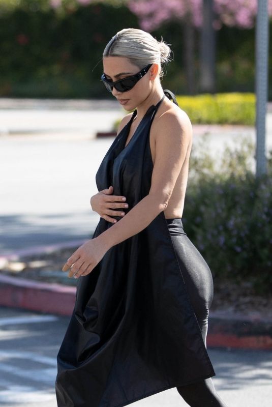 KIM KARDASHIAN Out and About in Woodland Hills 04/28/2024