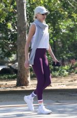 KIMBERLY STEWART Out Hiking with a Friend at TreePeople Park in Beverly Hills 04/21/2024