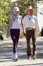 KIMBERLY STEWART Out Hiking with a Friend at TreePeople Park in Beverly Hills 04/21/2024