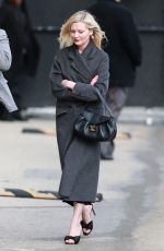KIRSTEN DUNST Arrives at Jimmy Jimmel Live! in Los Angeles 04/04/2024