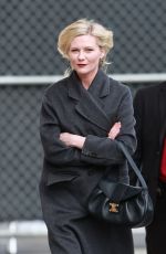 KIRSTEN DUNST Arrives at Jimmy Kimmel Live! in Hollywood 04/04/2024