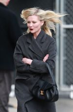 KIRSTEN DUNST Arrives at Jimmy Kimmel Live! in Hollywood 04/04/2024