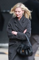 KIRSTEN DUNST Arrives at Jimmy Kimmel Live! in Hollywood 04/04/2024