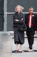 KIRSTEN DUNST Arrives at Jimmy Kimmel Live! in Hollywood 04/04/2024