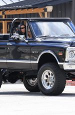 KOURTNEY KARDASHIAN and Travis Barker Out Driving in K5 Chevy Blazer in Calabasas 04/26/2024