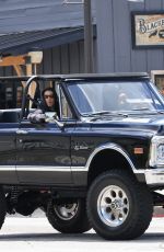 KOURTNEY KARDASHIAN and Travis Barker Out Driving in K5 Chevy Blazer in Calabasas 04/26/2024