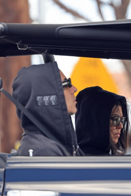 KOURTNEY KARDASHIAN and Travis Barker Out Driving in K5 Chevy Blazer in Calabasas 04/26/2024