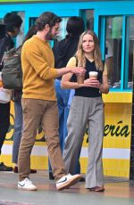 KRISTEN BELL and Adam Brody Filming for Erin Foster Comedy Series in Los Feliz 04/23/2024