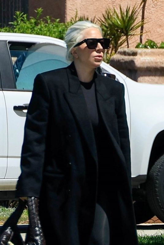 LADY GAGA Out Visiting a Friend in West Hollywood 04/07/2024