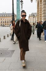 LILY COLLINS Out and About in Paris 04/07/2024