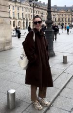 LILY COLLINS Out and About in Paris 04/07/2024