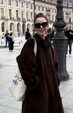 LILY COLLINS Out and About in Paris 04/07/2024